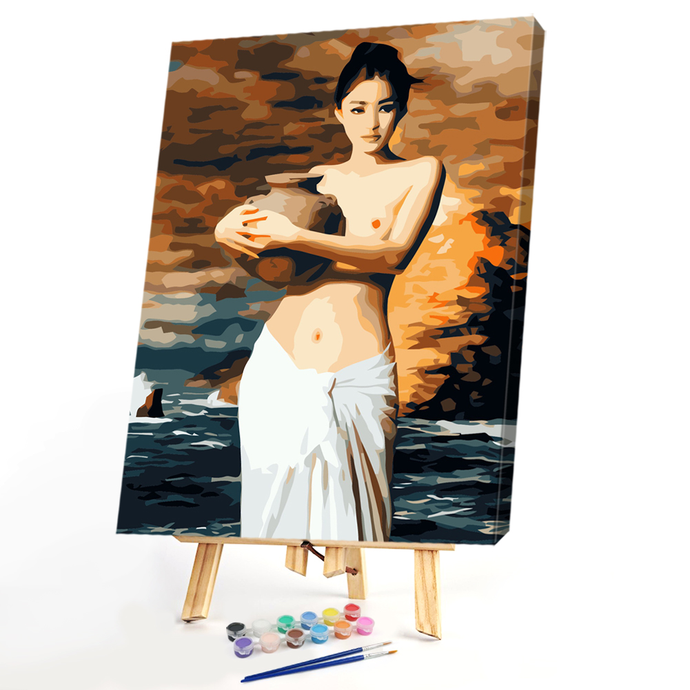 

40*50CM Paint By Numbers-Pottery Woman, 501 Original