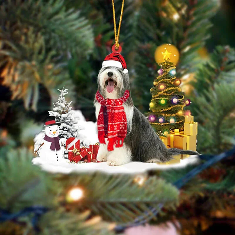 VigorDaily Bearded Collie Christmas Ornament SM145