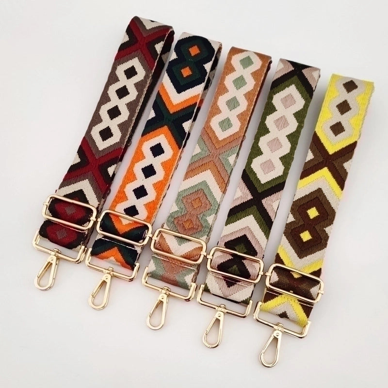 All Seasons Polyester Cotton Color Block Bag Strap