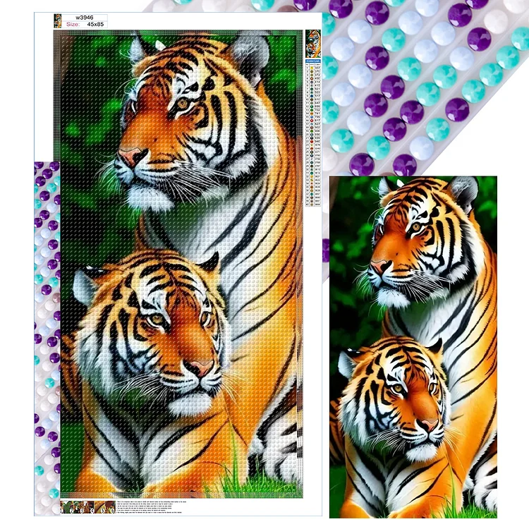 Tiger 45*85CM (Canvas) Full 45*85CM Drill Diamond Painting gbfke