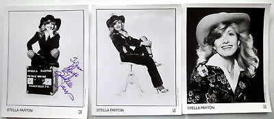 Lot of 3 STELLA PARTON Promo Photo Poster paintings 1 AUTOGRAPHED