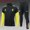 2025/2026 Real Madrid Dark Gray Long Zipped Jacket Football Shirt 1:1 Thai Quality