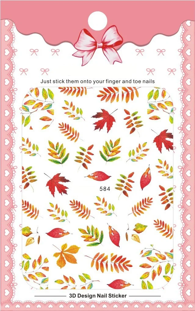 Churchf New 3D Self-Adhesive Bohemia Lovly Red Lips Image Nails Stickers for Nails Sticker Decorations Manicure Z0452-Nail Inspo