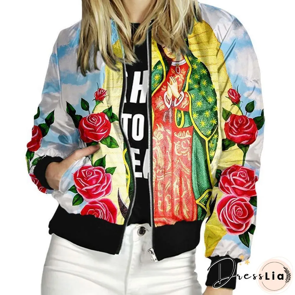 Long Sleeve The Madonna Printed Women Jacket