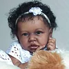 [Best Holiday Gift] 20" Della So Real Weighted African American Baby Toddler Doll Girl, Kids Play Gift - RBBI-Myrebornbabydoll&reg; Myrebornbabydoll&reg;