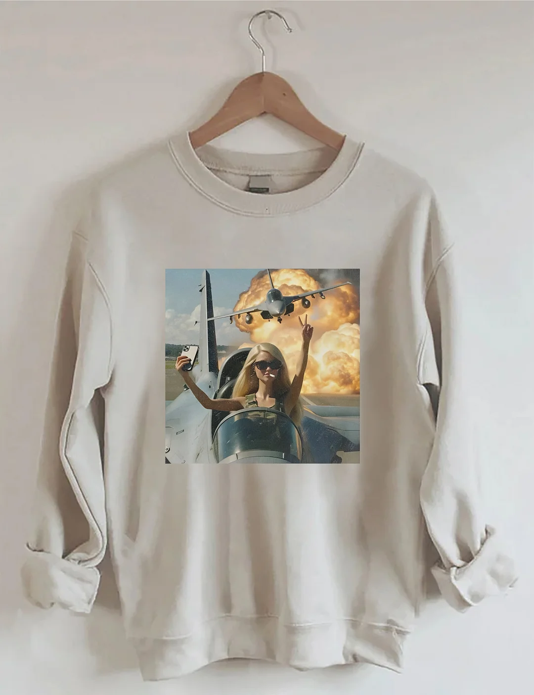 Doll Flying A Plane Sweatshirt