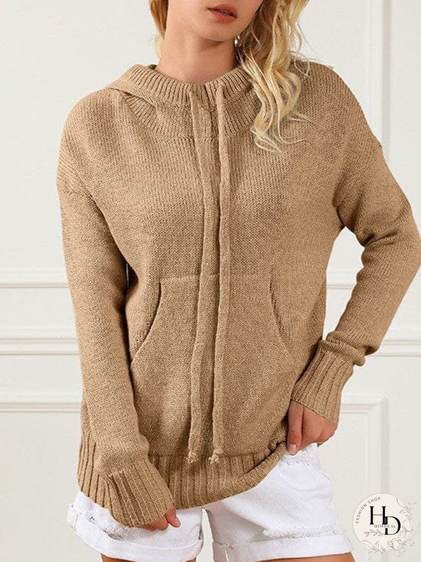 Winter Knit Hooded Cardigan