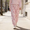 Women's Vintage Street Style Pink Camo Sweatpants by Inlyline