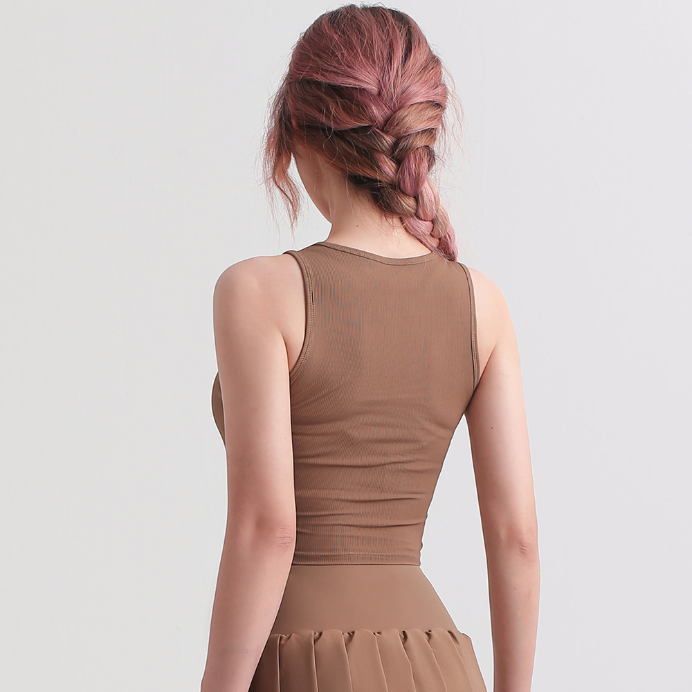 Different types of women v neck moisture wicking cool feeling nylon slim fitting everyday sports running yoga crop top online shopping on Hergymclothing