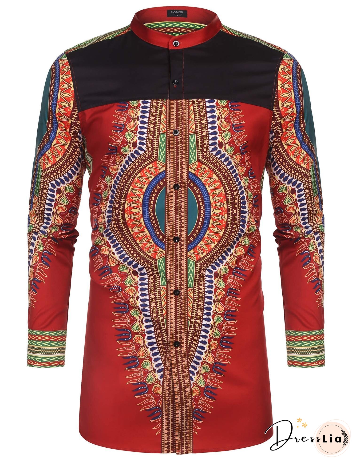 Casual Ethnic Graphic Long Shirt (US Only)