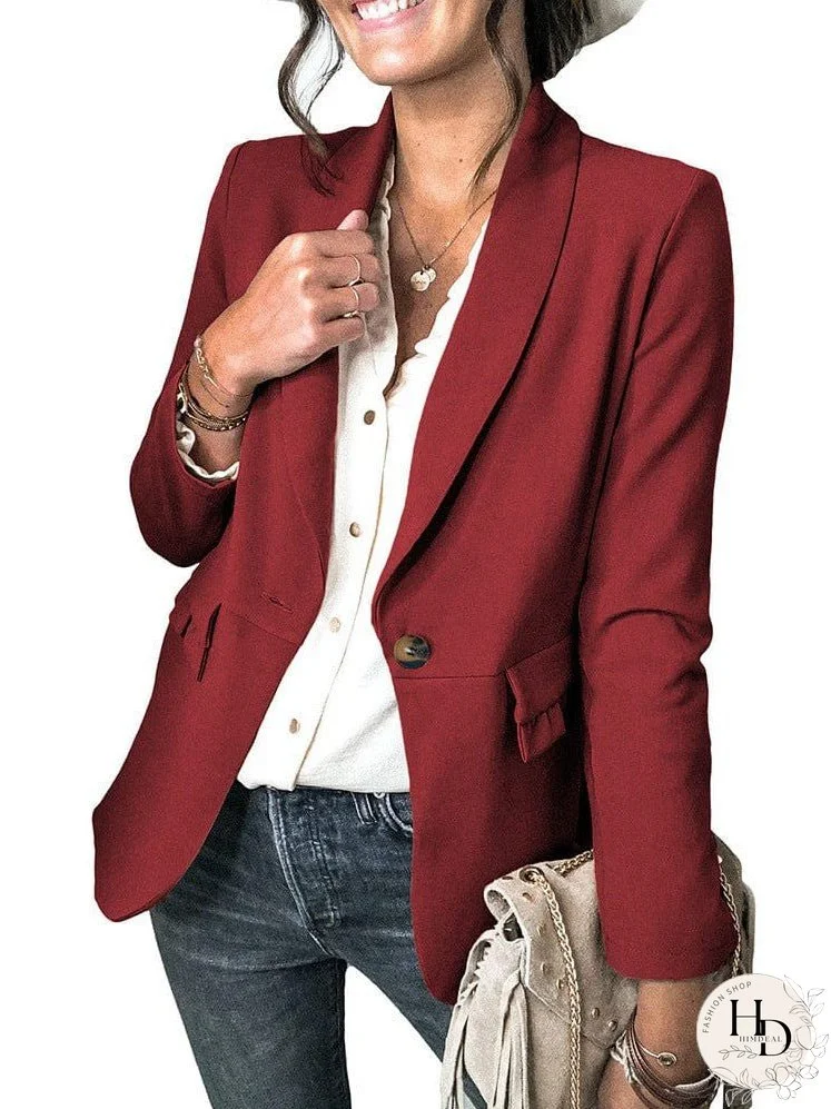 Trendy Women's Long Sleeve Blazer