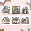 6Pcs Diamond Painting Lavender Garden Greeting Card Set with Envelopes for Birthdays Thanksgiving & Special Occasion