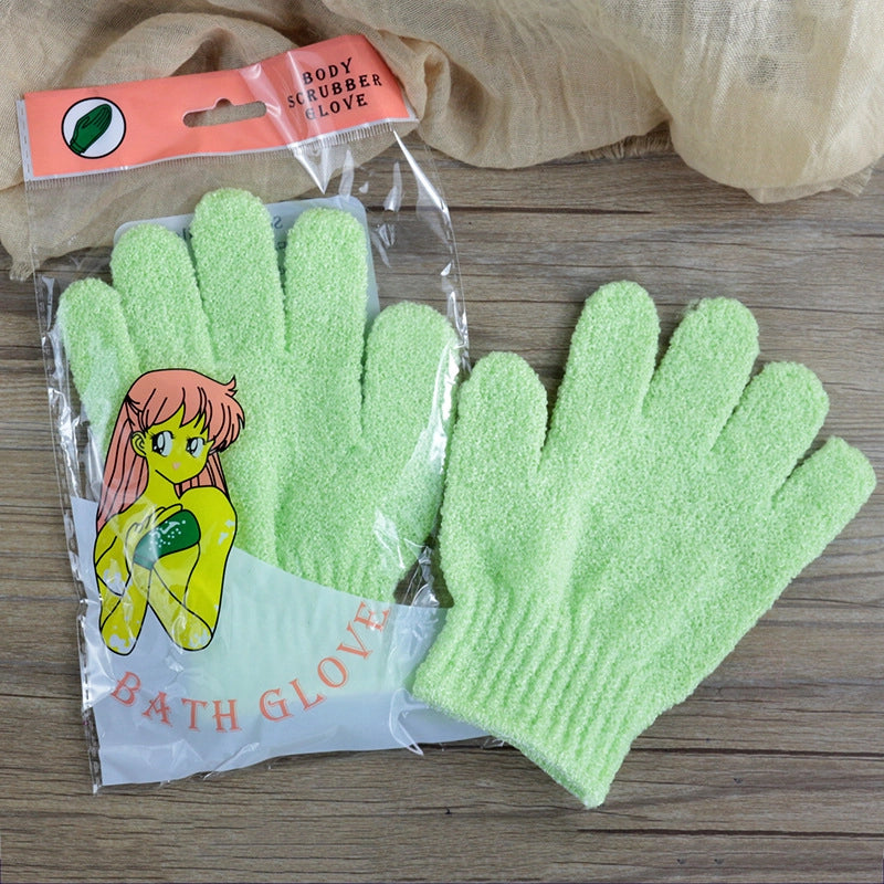 Fashion Solid Color Nylon Bath Gloves 1 Piece
