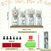 Acrylic Vase Bouquet Diamond Art Hanging Hooks A Row of 3 Hooks DIY Crafts Decor Kit