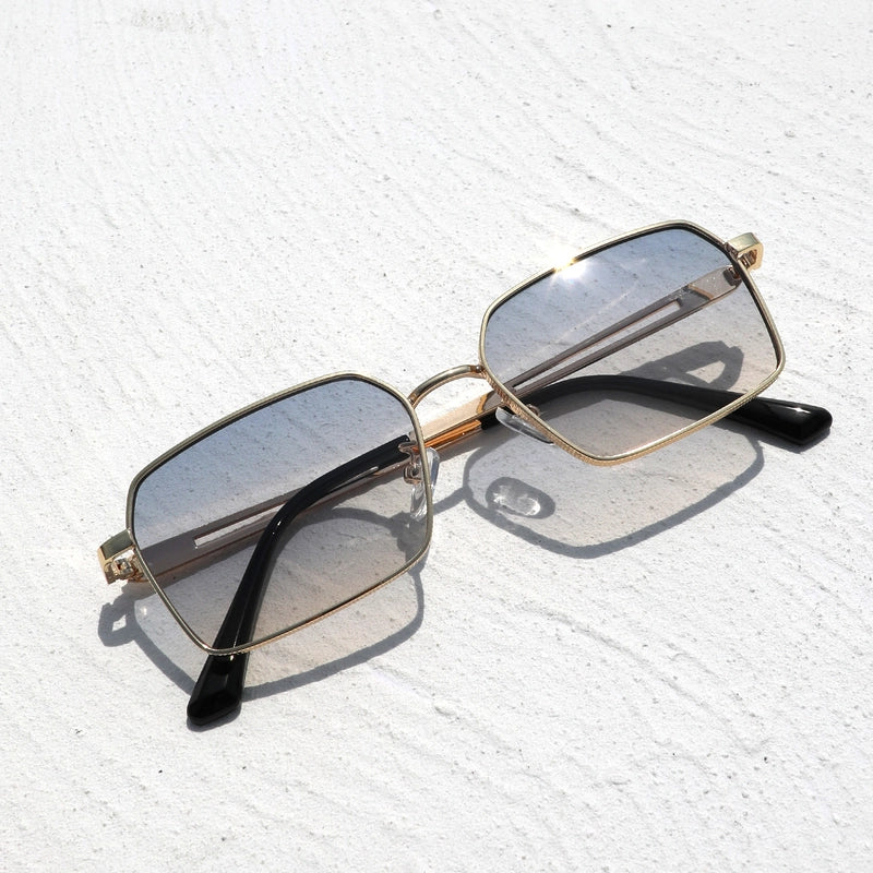 Vacation Minimalist Color Block Ac Square Full Frame Women’s Sunglasses