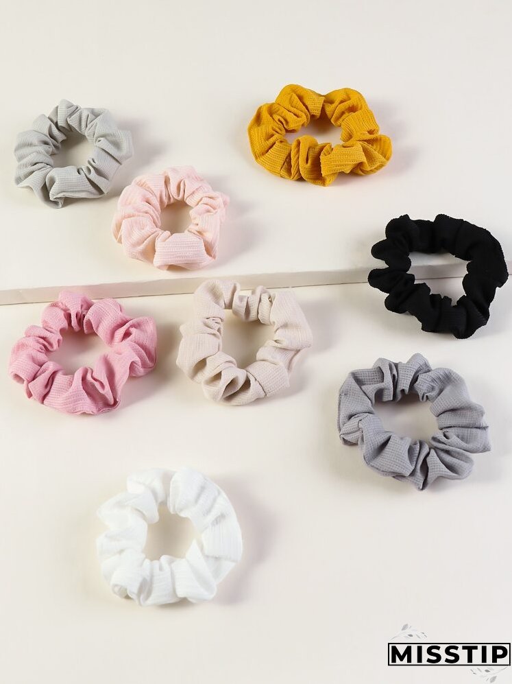 8pcs Solid Scrunchie