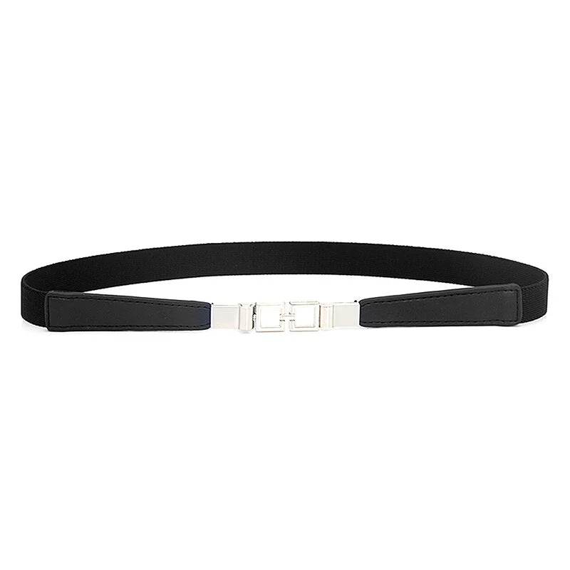 1Pcs Fashion Women PU Black White Waist Band Thin Elastic Waist Belt Dress Apparel Accessories Cinturon Mujer 4 Colors