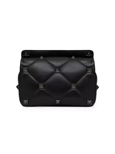 Valentino Garavani Large Roman Stud The Shoulder Bag In Nappa With Chain