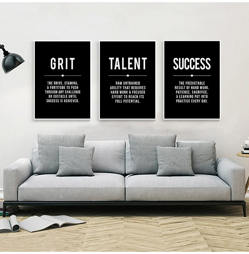 Grind Hustle Success Motivational Posters and Prints Office Decor Modern Art Entrepreneur Motivation Canvas Painting Pictures