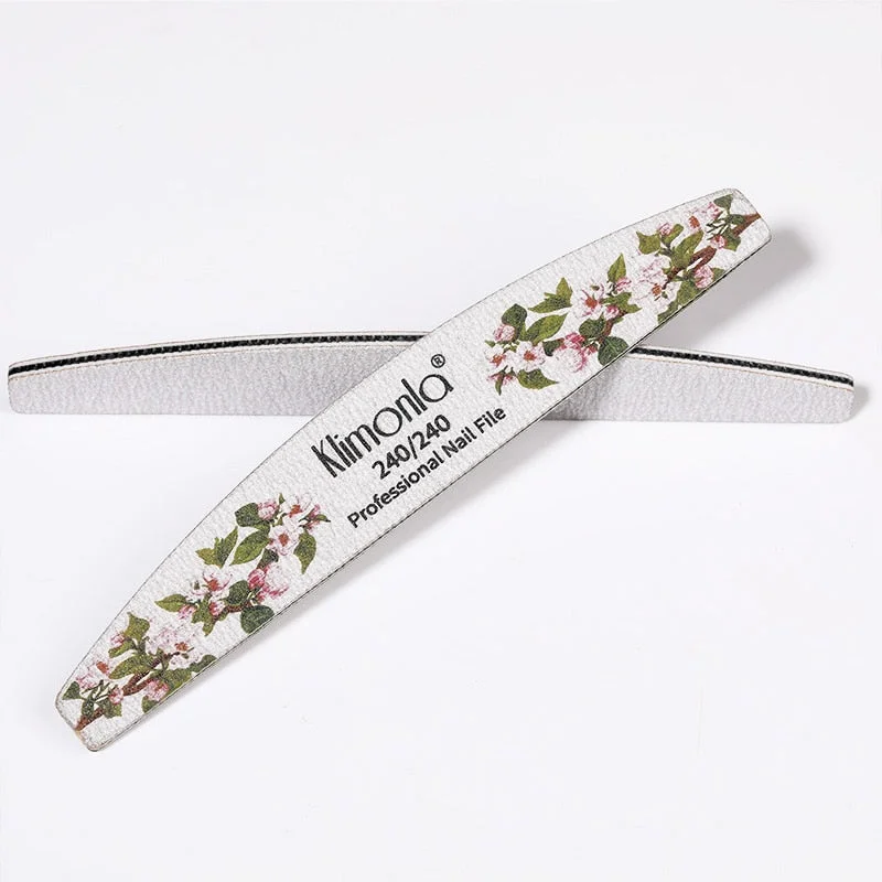 1Pc 80/100/150/180/240 Professional Half Moon Nail File Grinding Block File Nail Buffer Colorful Lime Manicure Pedicure DIY Tool-Nail Inspo