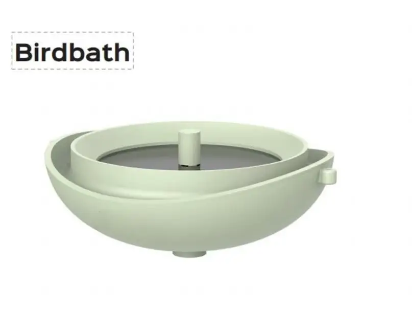 Solar-Powered Recirculating Outdoor Bird Bath  Birdcagelab