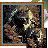 Black Cat - 11CT Stamped Cross Stitch - 40*40cm