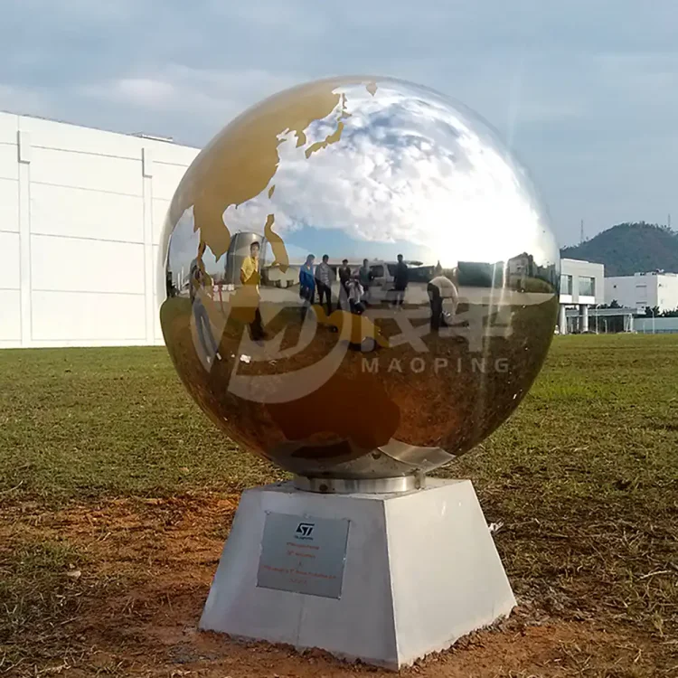 Outdoor Globe stainless steel sphere sculpture