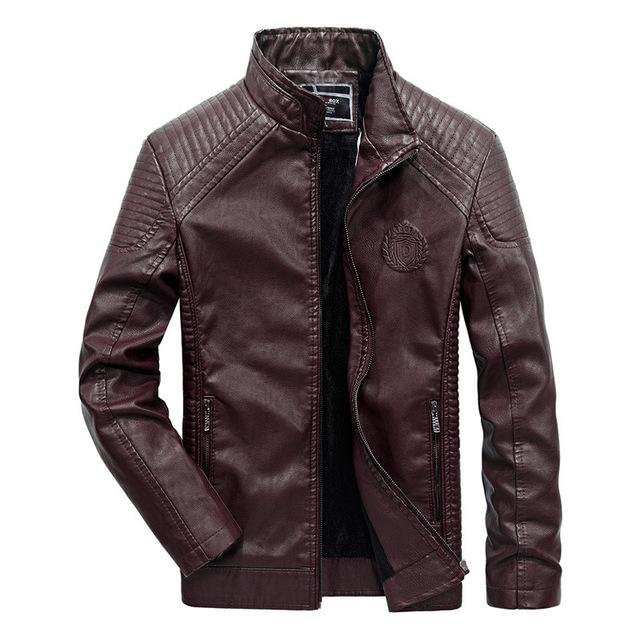 Men Leather Jackets Winter Jacket Classic Motorcycle Style Inside Thick Coats Leather Jacket