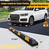 AMBUND 72" Car Parking Stoppers for Garage, Rubber Curb Wheel Stops with Reflective Stripe for Vehicles Cars, Vans, Trucks(2 Pack)