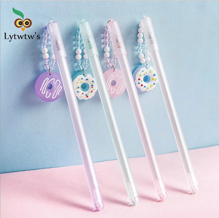 1 Pcs Lytwtw's Gel Pen Kawaii Donuts Pendant Cute Stationery Office School Supply creative sweet Korea japanese pretty lovely