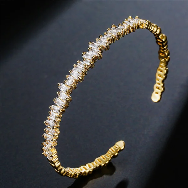 Black Cubic Zirconia Bracelet Bangle