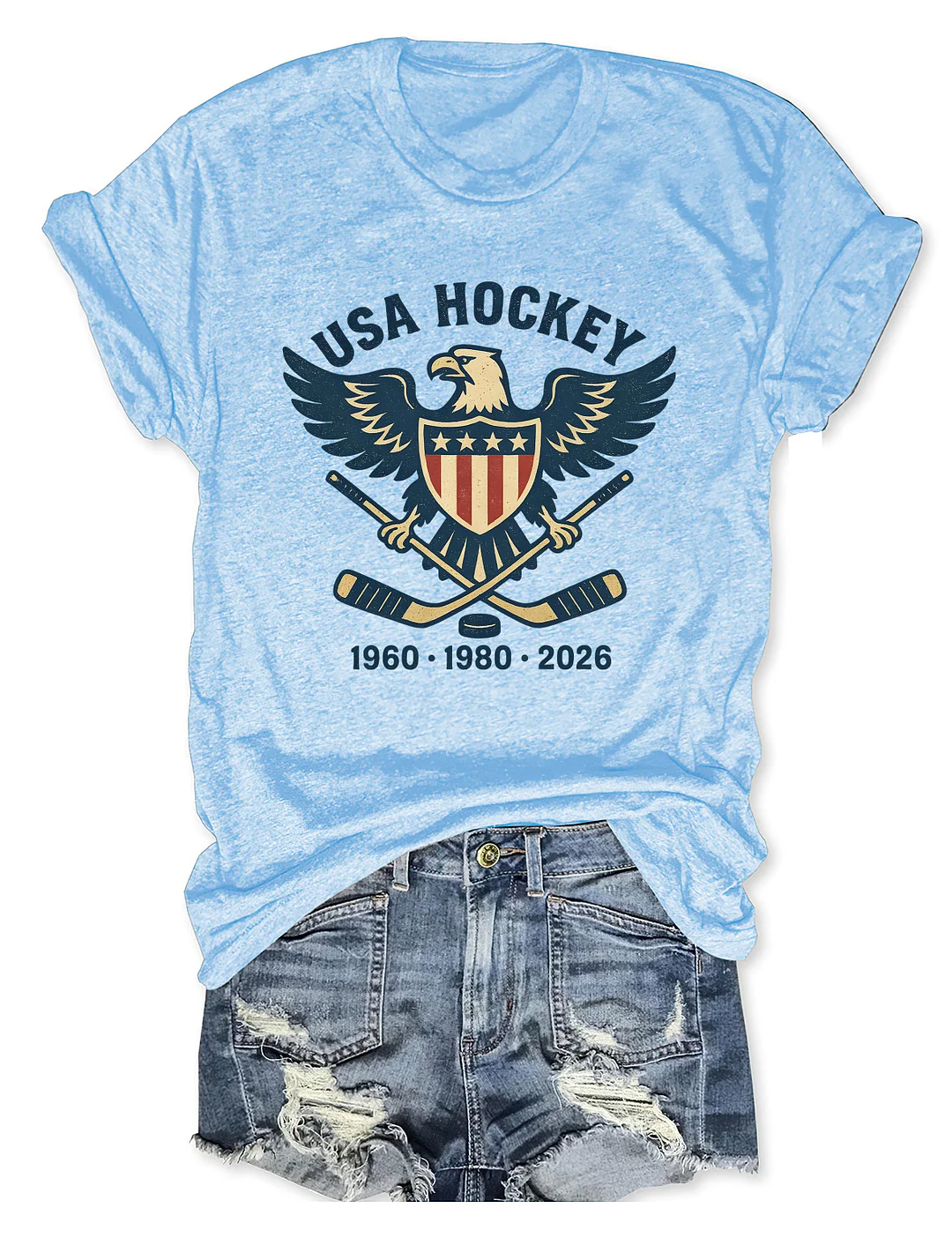 USA Hockey Eagle 1960 1980 2026 T-shirt