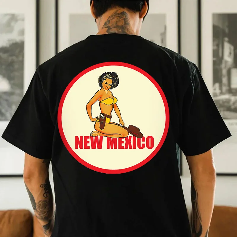 NEW MEXICO Sexy Cowgirl Print Men's T-shirt
