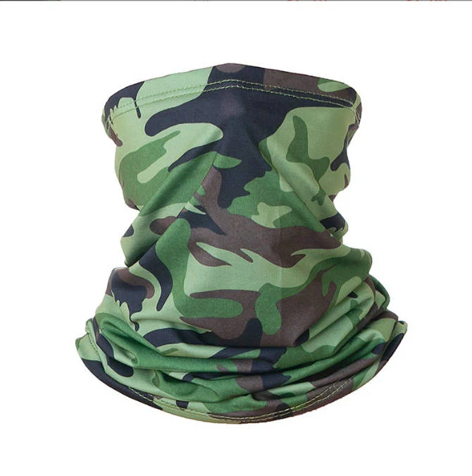 Camouflage Army Green Faceguard Anti Pollution Scarf Face Cover