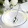 10 Pack | White Round 12oz Disposable Plastic Soup Bowl With Gold Vine and Royal Blue Rim