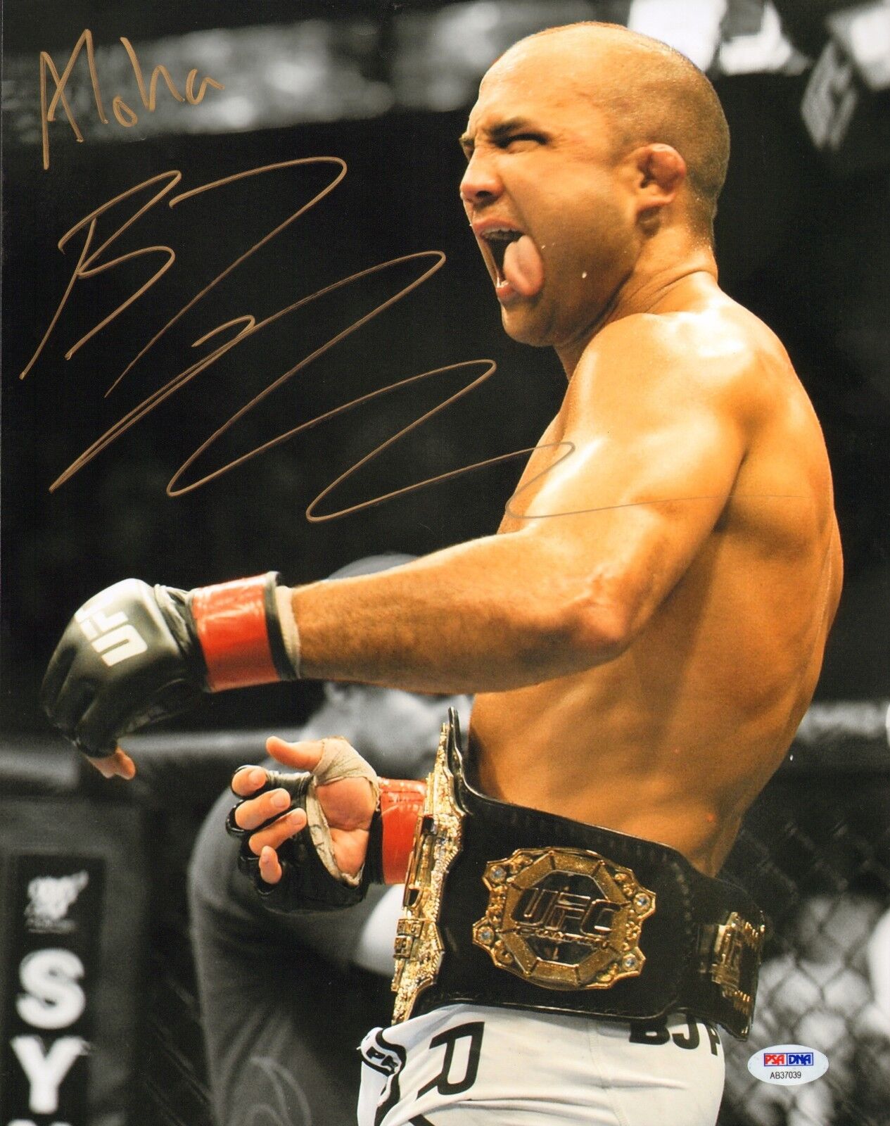 BJ Penn Signed 11x14 Photo Poster painting PSA/DNA COA Belt Picture Autograph 46 80 84 101 107