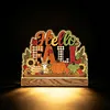 Veilleuse automnale DIY acrylique diamant&eacute;e pour adultes d&eacute;butants lampe de table en diamant avec base en bois pour femme bureau homme d&eacute;coration de table de chambre