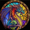 (Stamped/Counted) Dragon - 11CT Cross Stitch 40*40cm/15.75*15.75in