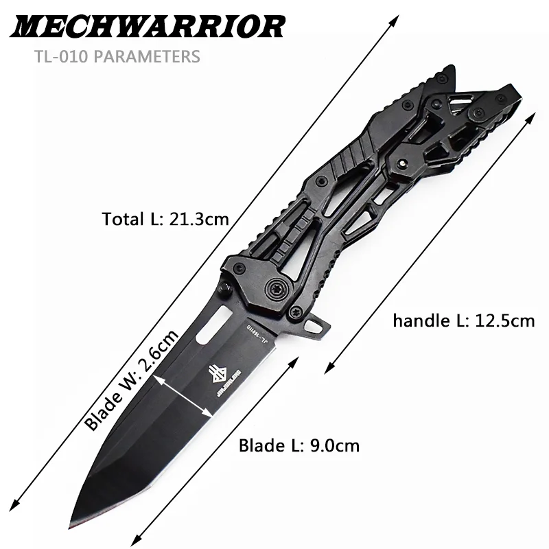 EDC Mechanical Outdoor Camping Picnic Folding Knife 5Cr13Mov Blade Stainless Steel Handle Tactical Survival Pocket Knife
