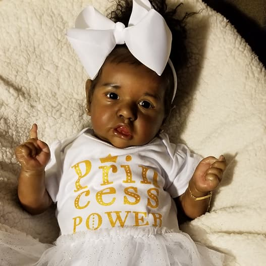 [Black Reborn Girl Dolls] 12'' Little Archibald Reborn Baby Doll Girl Lifelike Weighted Silicone Baby by Creativegiftss® -Creativegiftss® - [product_tag] Creativegiftss.com