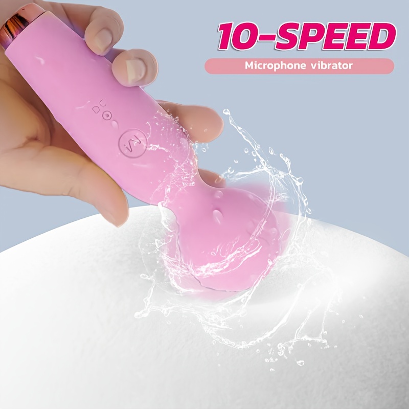 10 Modes AV Stick Vibrator, Waterproof USB Rechargeable Wand Massager