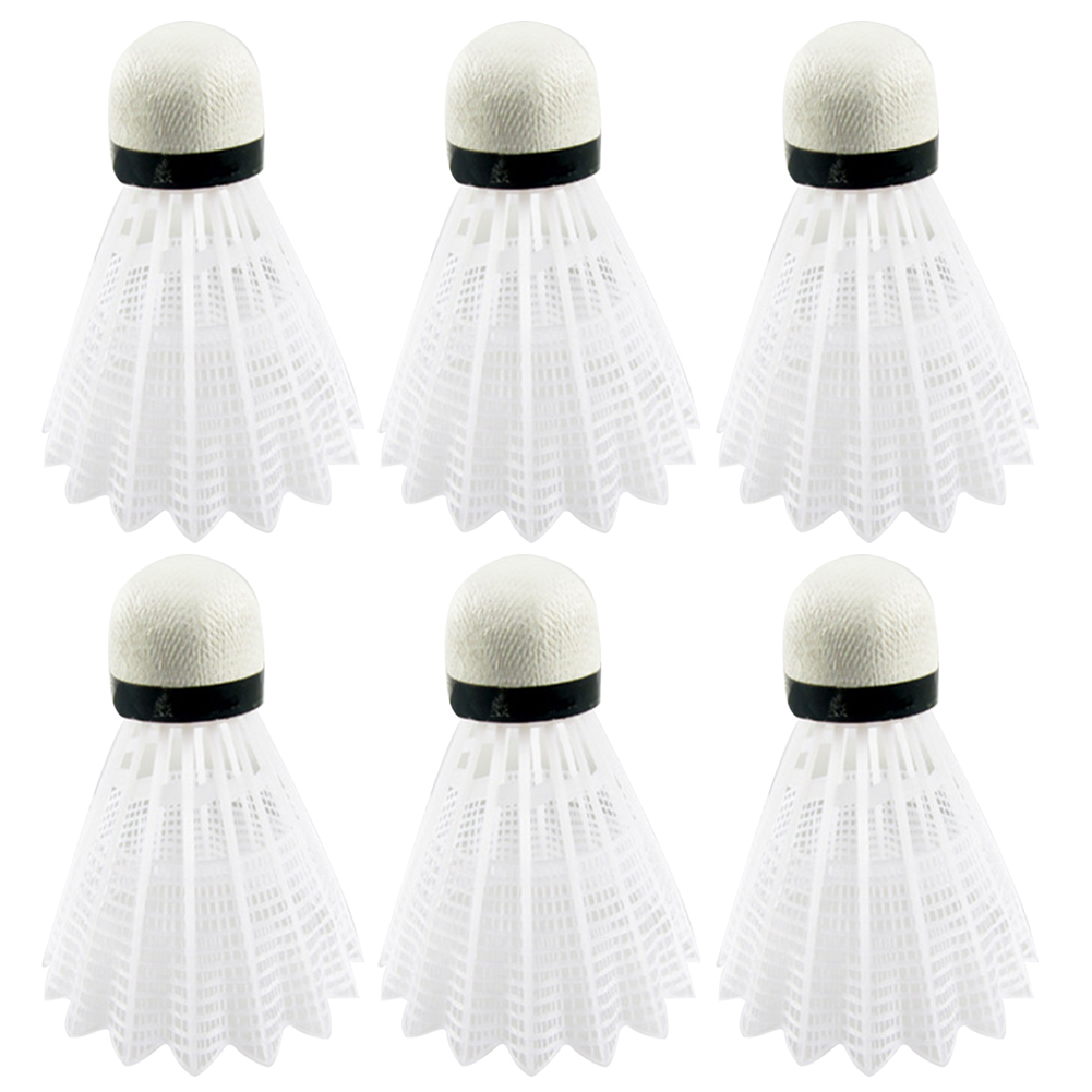 

Nylon Badminton Shuttlecocks Birdies Indoor Outdoor Sports Equipment White, 6pcs, 501 Original