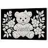 DIY Pearl Painting Love Bear for Home Wall Decor with Frame(20x30cm)