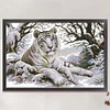 >SALE<Full Embroidery Eco-cotton Thread 11CT Printed Tiger Cross Stitch Kit 65x45cm