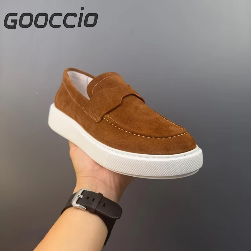 BC194 Cowhide Slip-On Loafers/Casual Shoes For Men GOOCCIO   