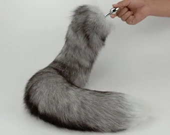 Real fur fox tail butt plug wolf tail plug sex toy tail buttplug bdsm anal  plug anime cosplay anal plug ass plug bondage mature