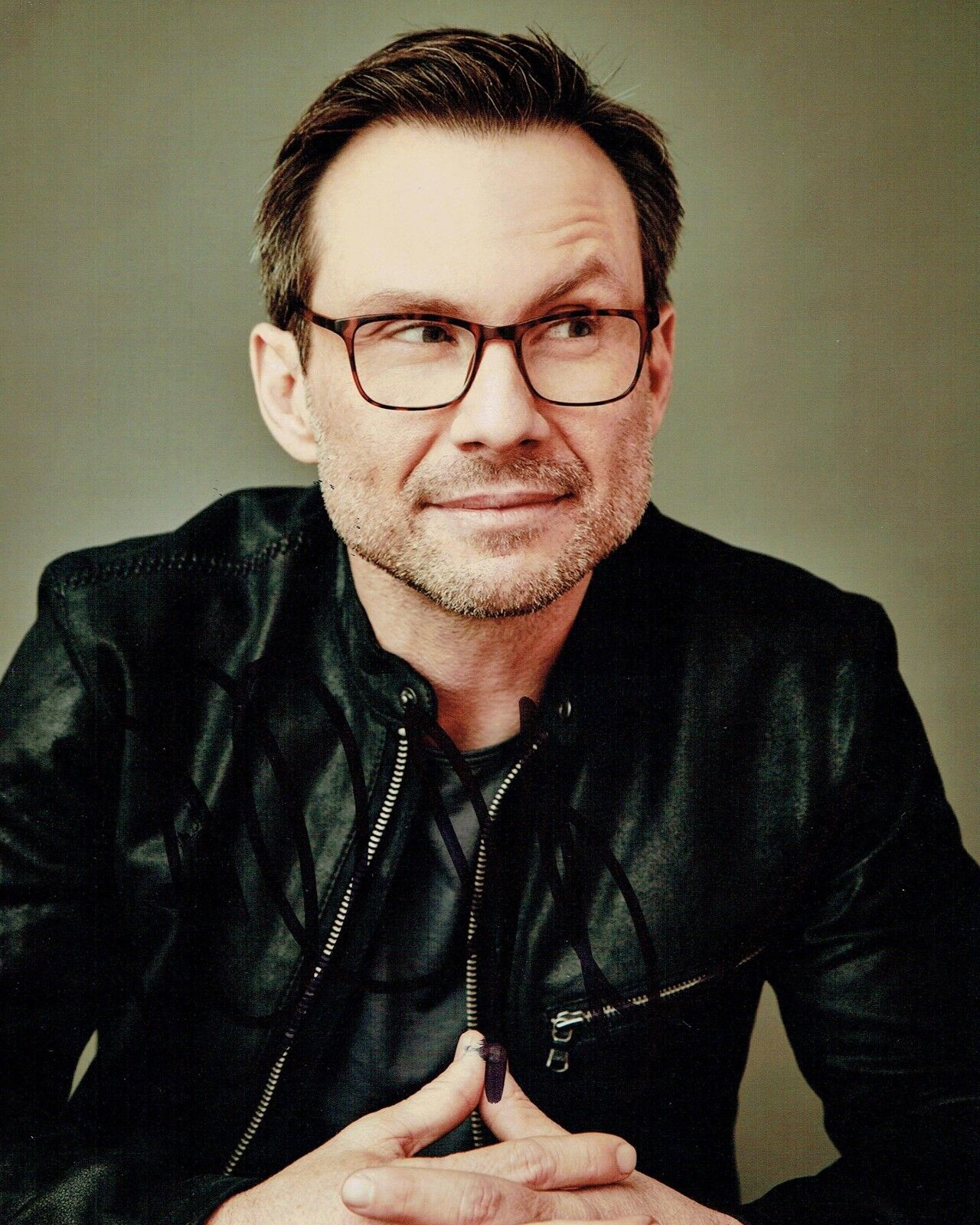 Christian SLATER SIGNED Autograph 10x8 Portrait Photo Poster painting AFTAL COA