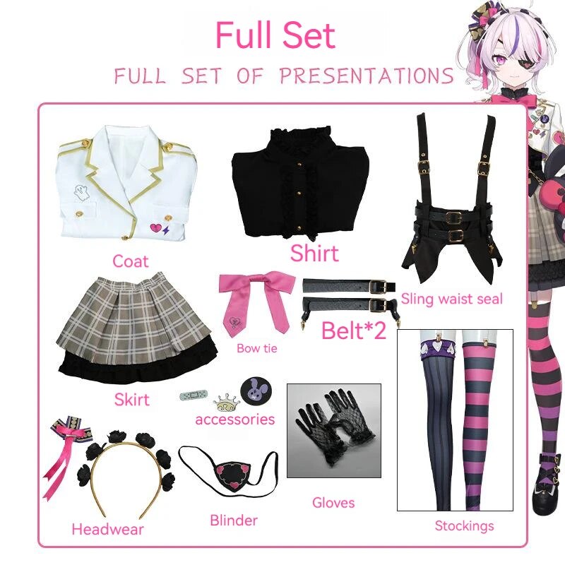 [Wetrose] In Stock Maria Marionette Nijisanji EN Vtuber Cosplay Costume Marinrin Marimari Wig Full Set