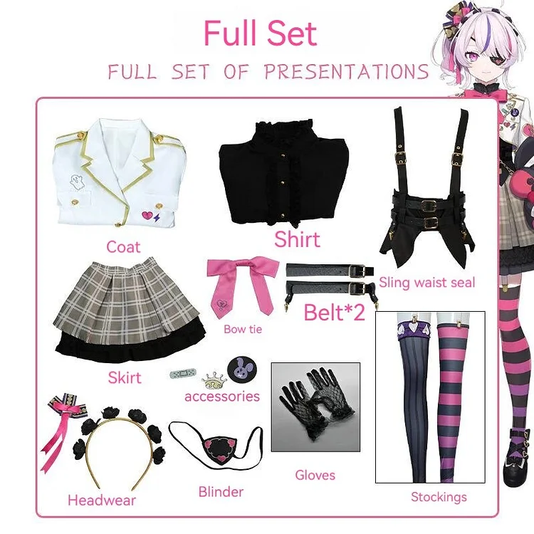 【Wetrose】In Stock Maria Marionette Nijisanji EN Vtuber Cosplay Costume Marinrin Marimari Wig Full Set