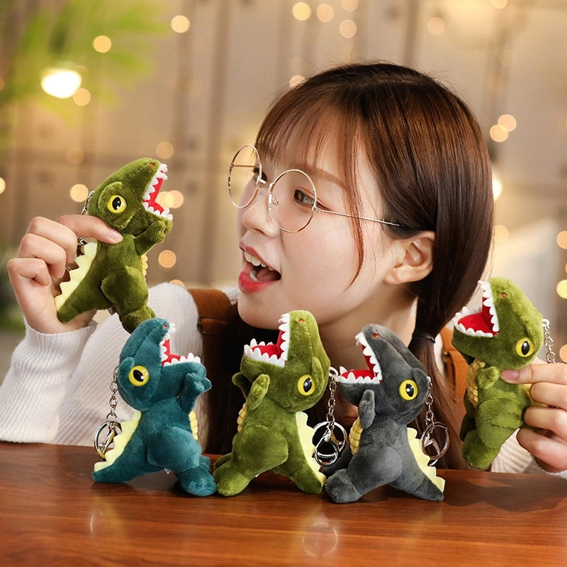 Creative Dinosaur Plush Toy Tyrannosaurus Rex Toy Keychain Bag Pendant Small Doll Machine Doll